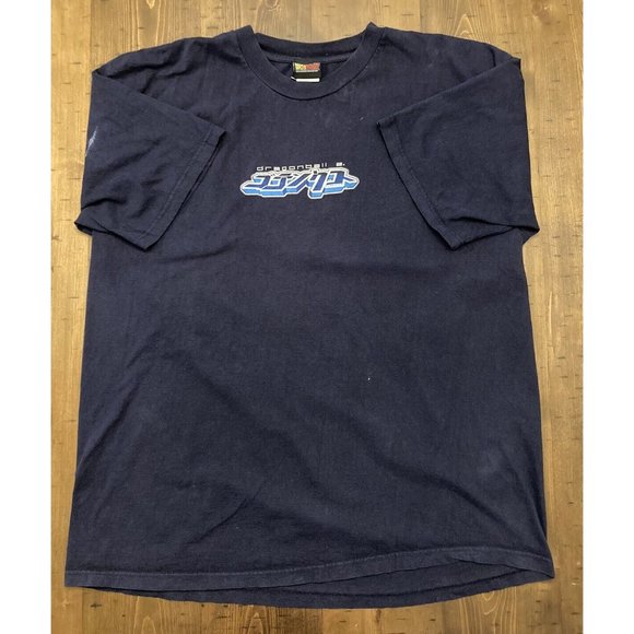 Vintage RARE 2002 Dragon Ball Z Gotenks Navy blue Graphic T-Shirt 2XL - Picture 10 of 16